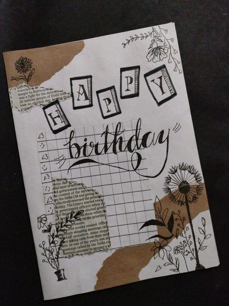 Aesthetic Birthday Card ✨ Happy Birthday Journal, Aesthetic Birthday Card, Birthday Cards To Make, Best Birthday Cards, Birthday Journal, Kartu Ulang Tahun Diy, Happy Birthday Cards Diy, Aesthetic Birthday, Creative Birthday Cards