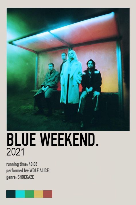 Wolf Alice Band, Weekend Album, Weekend Aesthetic, Alt Posters, The Last Man On Earth, College Poster, Band Photoshoot, Minimalist Music, Wolf Alice