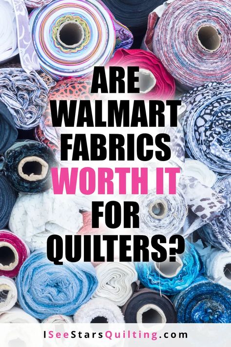 Are Walmart Fabrics Worth it when you're looking to create a high-quality quilt, or is it better to pay a little more to get the quilt shop quality fabric? Shabby Chic Quilt Patterns, Quilting Fabric Projects, Crazy Quilt Tutorials, Quilt Supplies, Quilted Fabric Ornaments, Moda Fabric Quilts, A Quilting Life, Shabby Chic Quilts, I See Stars