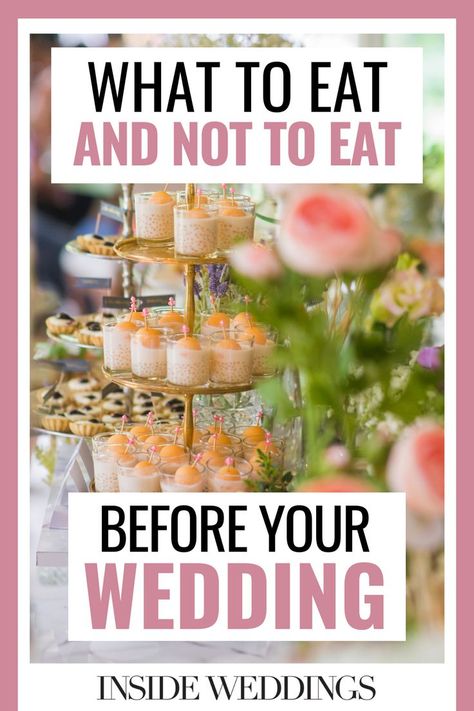 Get ideas on what to eat before your wedding to ensure you're energized and ready for the day, without bogging yourself down with a big breakfast. Essen, Rehearsal Dinner Food, Bridal Party Foods, Breakfast Catering, Wedding Lunch, Lunch Catering, Bridal Party Getting Ready, Bride And Breakfast, Piece Of Advice