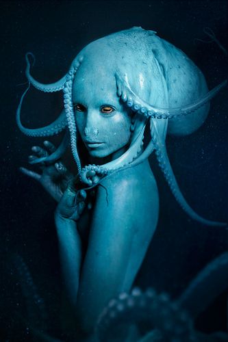 Cefaloctopoda | by dada_88 Bodypainting, Octopus Mermaid, Chris Riddell, Monster Makeup, Man Beast, Beast Creature, Underwater Creatures, Mermaids And Mermen, Sea Monsters