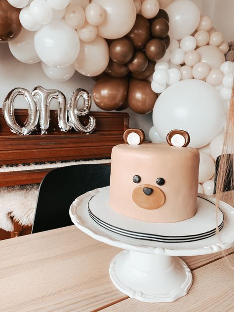 Bear Theme Dessert Table, Beary First Birthday Cookies, Teddy Bears Picnic Birthday Party, Teddy First Birthday, Teddy Bear 1st Birthday Boy, First Bday Ideas Boy, Bear 1st Birthday Cake, Beary First Birthday Boy, Bear Cake Ideas