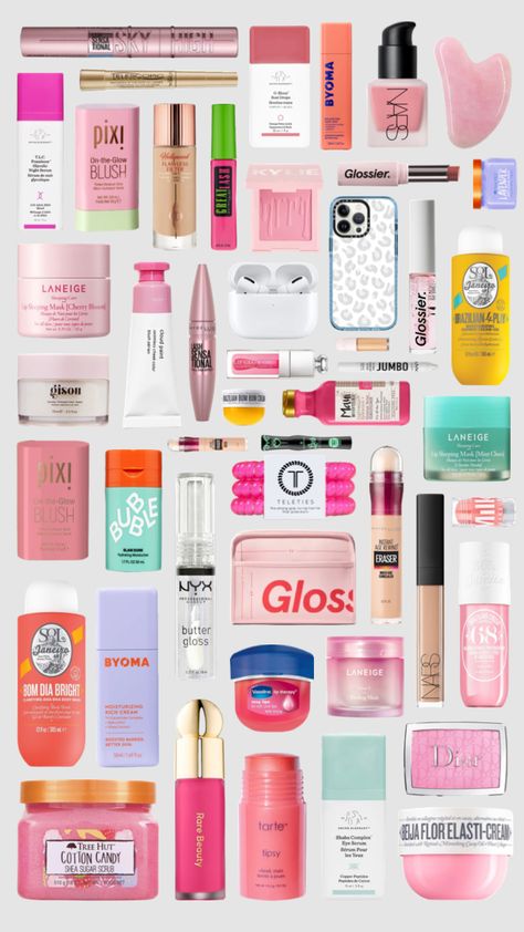 #preppy #makeup #skincare Preppy Makeup Wishlist, Preppy Make Up Products, Makeup Preppy Products, Aesthetic Skincare And Makeup, Skincare And Makeup Wishlist, Skincare And Makeup Aesthetic, Preppy Makeup And Skincare, Girl Needs Products, Skincare As Makeup