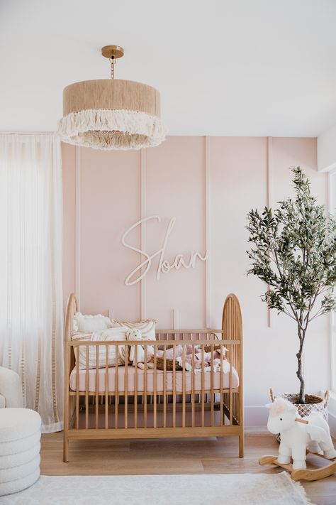 Canyon Spindle Convertible Baby … curated on LTK Organization Kids Room, Girl Nursery Inspo, Organization Nursery, Pink Baby Room, Nursery Paint Colors, Pink Nursery Walls, Girly Nursery, Girl Nursery Pink, Nursery Accent Wall