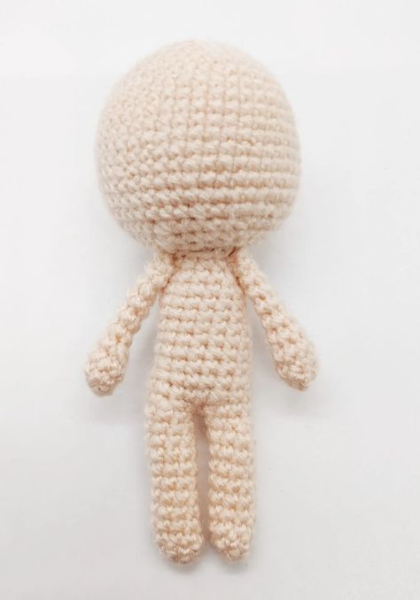 How to Crochet the Easiest Small and Cute Doll Base (free!) - Little World of Whimsy Amigurumi Patterns, Crochet Doll Base Pattern, Crochet Doll Base, Doll Base, Doll Amigurumi Free Pattern, Doll Patterns Free, Foundation Single Crochet, Sugar Plum Fairy, Crochet Dolls Free Patterns