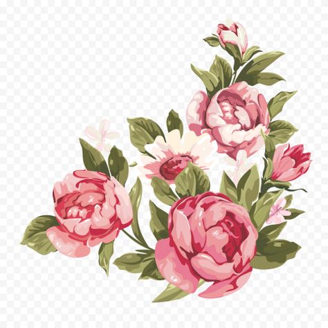 Nature, Without Background Pictures, Flowers Without Background Png, Png Flowers Hd, Digital Flowers Png, Flowers Without Background, Watercolor Romantic, Gouache Flowers, Flower Png Images