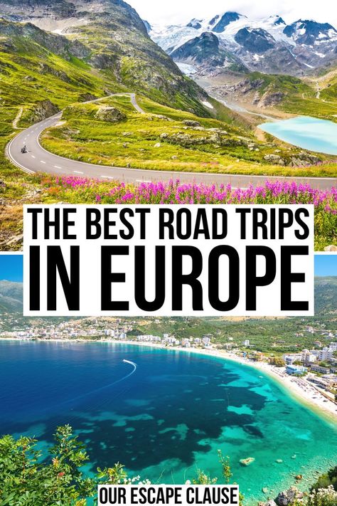 55 epic road trips in Europe Quick European Trips, European Road Trip Route, Road Trip Europe Ideas, Europe Road Trip Route, Trip Ideas Europe, European Roadtrip, Best European Road Trips, Europe Road Trip, Trips In Europe