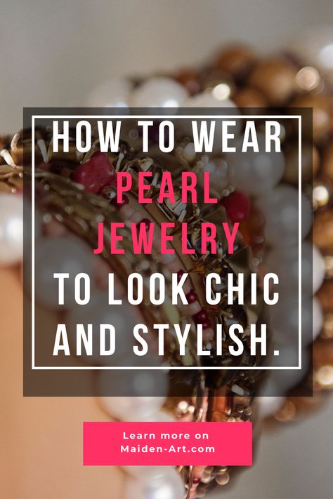 Pearl Jewelry Styling, Jewelry Tips How To Wear, Outfits With Pearls Necklace, How To Wear A Necklace, Styling Pearls Outfit, Repurpose Pearl Necklace Ideas, How To Style A Pearl Necklace, How To Wear A Ring On A Necklace, Trendy Pearl Jewelry