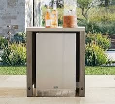 Abbott Outdoor Kitchen FSC® Acacia Convertable Refrigerator Cabinet | Pottery Barn