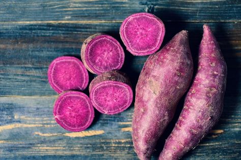 Sweet Potato Nutrition, Blue Zones Diet, Purple Desserts, Longevity Recipes, Low Carb Potatoes, Orange Sweet Potatoes, Longevity Diet, Zone Diet, Purple Yam