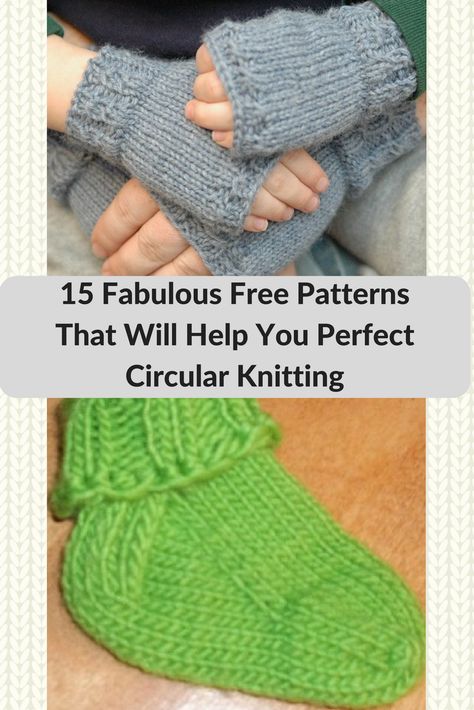 Free Knitting Patterns Using Circular Needles, Circular Needles Knitting Patterns, Circular Needle Knitting Patterns, Knitting In The Round Patterns Free, Circular Knitting Needles Patterns, Circular Knitting Patterns, Addi Knitting Machine, Baby Socks Knit, Circular Knitting Machine