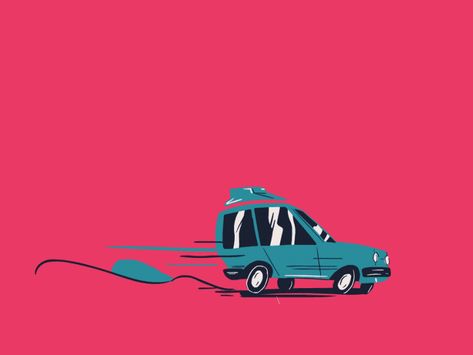 fast delivery [gif] by henrique barone Car Animation Gif, Car Motion Graphics, Fast Illustration, Car Adventure, Cars Illustration, Illustration Gif, Gif Ideas, Car Gif, Car Animation