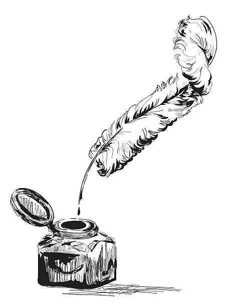 1,892 Ink Pot Drawing Illustrations & Clip Art - iStock Ink Pot Drawing, Pot Drawing, Pen Vector, Ink Pot, Feather Quill Pen, Feather Drawing, Quill And Ink, Feather Quill, Quill Pen