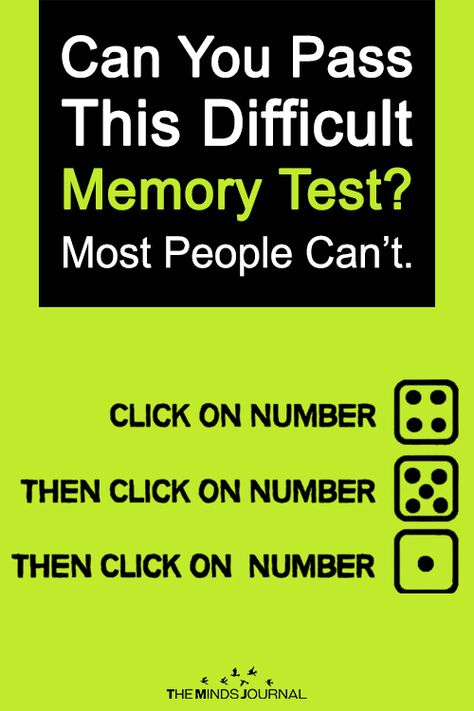 Can You Pass This Difficult Memory Test? Most People Can’t. - https://themindsjournal.com/memory-quiz/ Photographic Memory Test, Personality Test Psychology, Cool Science Fair Projects, Types Of Men, Memory Test, Photographic Memory, Playbuzz Quiz, Test Games, Teaching Sight Words