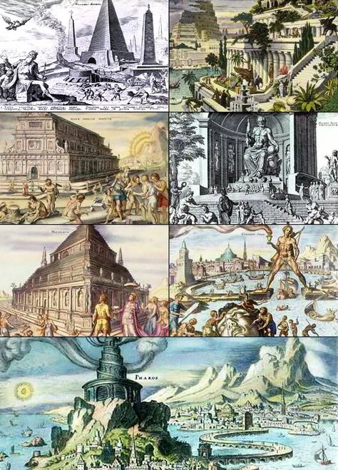 Mausoleum At Halicarnassus, Gardens Of Babylon, Great Pyramid Of Giza, Classical Conversations, Ancient World, Hagia Sophia, Pyramids Of Giza, Ancient Mysteries, Seven Wonders