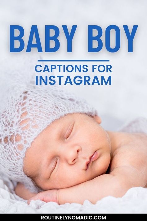 Sleeping baby with words baby boy captions for Instagram Birth Instagram Caption, New Born Announcement Boy, Birth Captions For Instagram, 1 Month Old Caption Ideas, Newborn Announcement Caption, Newborn Picture Captions, Its A Boy Announcement Quotes, Newborn Baby Quotes Boy, Boy Mom Captions