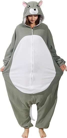 Amazon.com: NAMHTOM Adult Mouse Costume Rat Onesie Animal Pajamas Mouse Halloween Costumes Cartoon Cosplay Sleepwear for Women Men : Clothing, Shoes & Jewelry Halloween Costumes, Mouse Halloween Costumes, Halloween Costumes Cartoon, Cartoon Cosplay, Sleepwear For Women, Animal Pajamas, Mouse Costume, Women Men, Pajamas