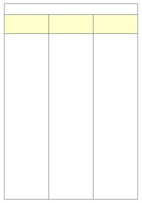 Create professional and visually appealing 3-column charts effortlessly with our customizable templates. Present data effectively and impress your audience in a few simple steps. Take your presentations to the next level with our easy-to-use 3-column chart templates. #DataPresentation #VisualizeInformation #OrganizationTools #columnchart Organisation, Three Column Template, 3 Column Table Template, 3 Column Template, Preschool Weather Chart, Medication Chart Printable, Column Chart, Home Behavior Charts, Times Table Chart