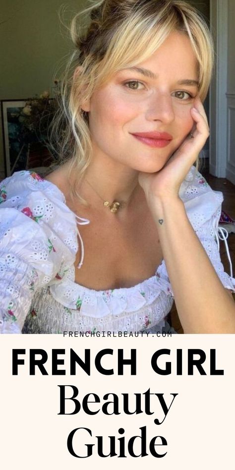 Do your skincare, makeup, hair, and body care like a French girl, even if you don't live in France! #frenchgirlbeauty French Makeup Look Natural, French Makeup Look, French Make Up, French Girl Makeup, Parisian Makeup, Girl Eye Makeup, French Girl Hair, French Makeup, French Girl Aesthetic