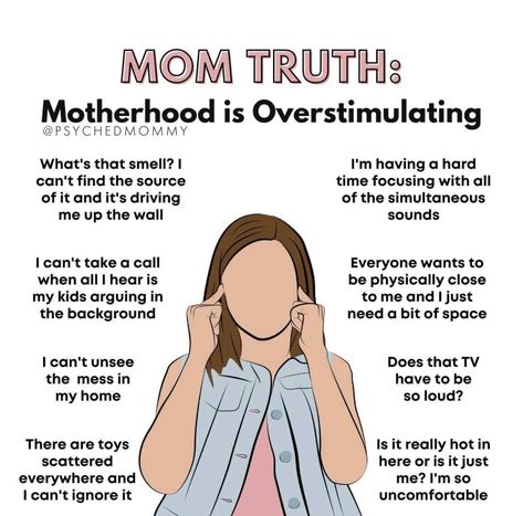 So the real question is “Why am I experiencing overstimulation?” You might even wonder “Is something wrong with me?” Here’s the deal: Our experiences are filtered through our sensory system. The way we take in and process this information varies person to person. Each of us has a different capacity or threshold. This threshold fluctuates. Repost @psychedmommy Overstimulated Mom Tips, Touched Out Mom, Overstimulated Mom, Mom Struggles, Something Wrong With Me, Mommy Motivation, Motherhood Art, Is Something Wrong, Mom Motivation