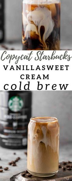 Diy Iced Coffee Recipes, Starbucks Vanilla Sweet Cream, Starbucks Sweet Cream, Vanilla Sweet Cream Cold Brew, Diy Iced Coffee, Sweet Cream Cold Brew, Vanilla Sweet Cream, Brew Iced Coffee, Lifestyle Of A Foodie