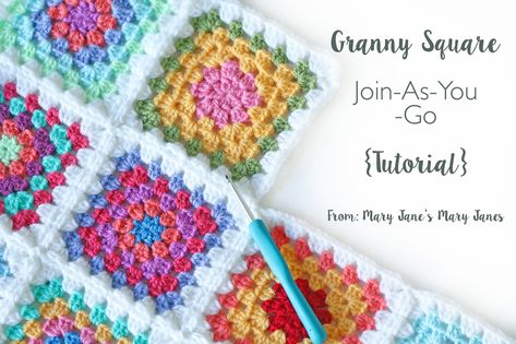 GSJoinTutorial1 Amigurumi Patterns, Couture, Granny Square Join, Joining Yarn, Joining Granny Squares, Sunburst Granny Square, Granny Square Haken, Granny Square Tutorial, Háčkované Lemy