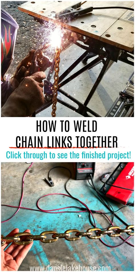 How to weld chain links together Diy Welder, Diy Live Edge, Cool Welding Projects, Metal Welding Art, Welding Technology, Blogger Home, Diy Welding, Welding And Fabrication, Edge Table