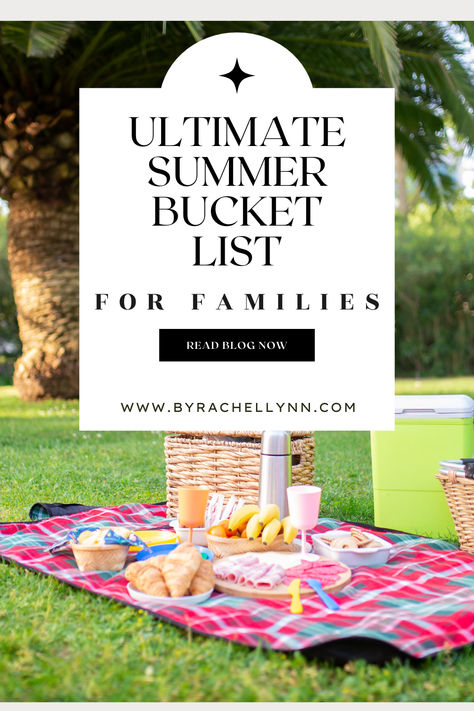 A summer bucket list with fun ideas for families to enjoy together this summer! Make plenty of memories with your kids and family this summer using ideas from this bucket list or make your own bucket list as a family! Summer 2024. Summer bucket list. Summer with kids. Summer Bucket List With Kids, Summer Bucket List Kids, Summer Family Bucket List, Summer Bucket List For Kids, Family Summer Bucket List, Summer With Kids, Kids Summer Bucket List, Summer Bucket List Ideas, Summer Family Activities