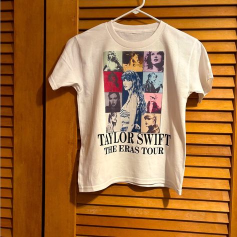 Nwot Youth Size Small White Short Sleeve Taylor Swift Era Tour T Shirt Never Been Worn Taylor Swift Shirt Svg, Softie Aesthetic, Taylor Swift T Shirt, Taylor Swift Shirt, Cute Middle School Outfits, Era Tour, Eras Tour Shirt, Middle School Outfits, Taylor Swift Shirts