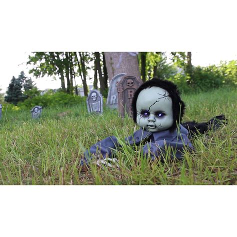 Figurine, Creepy Music, Creepy Halloween Props, Creepy Baby Dolls, Halloween 23, Demon Baby, Haunted Dolls, Crawling Baby, Outdoor Holiday Decor