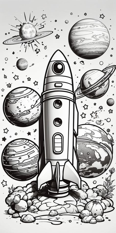 Rocket cartoon outline art is a fun and easy way to draw a rocket. It is also a great way to learn about the different parts of a rocket. In this post, we will show you how to draw a rocket cartoon outline art. How To Draw Spaceship, Outer Space Drawing Easy, Rocket Line Art, Rocket Drawing Easy, Space Rocket Drawing, Rocketship Drawing, Rocket Ship Drawing, Roket Air, Spaceship Concept Art