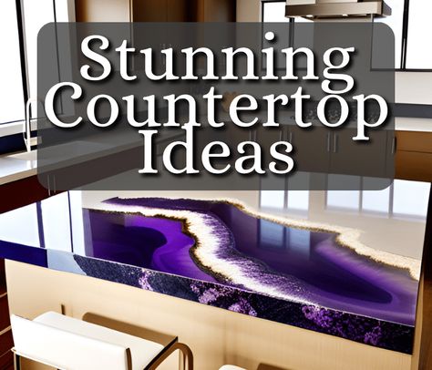 7 Stunning Epoxy Countertop Ideas That Will Transform Your Kitchen Resin Countertops Kitchen Counters, Epoxy Countertops Diy, Epoxy Countertop Diy, Epoxy Countertop Ideas, Epoxy Resin Countertop, Recycled Magazine Crafts, Epoxy Countertops, Recycled Kitchen, Concrete Epoxy