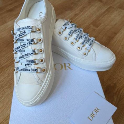 Brand New Christian Dior, Dior Outfits, Dior Sneakers, Dior Shoes, White Shoes, Womens Shoes Sneakers, Limited Time, Kitten Heels, Shoes Sneakers