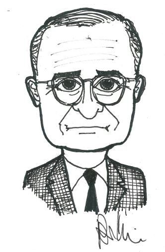Harry Truman - my favorite US President Harry Truman, Caricature Artist, Celebrity Caricatures, San Diego Zoo, Mini Drawings, Good Health Tips, School Art, Us Presidents, Caricatures