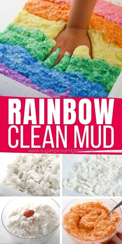 Schoolage Sensory Activities, Diy Mud Sensory Play, Diy Sensory Materials, Messy Sensory Play For Preschoolers, Sensory Materials Preschool, Messy Play 2-3, Wet Sensory Ideas, Sensory Activities For 3-5, Early Childhood Sensory Activities