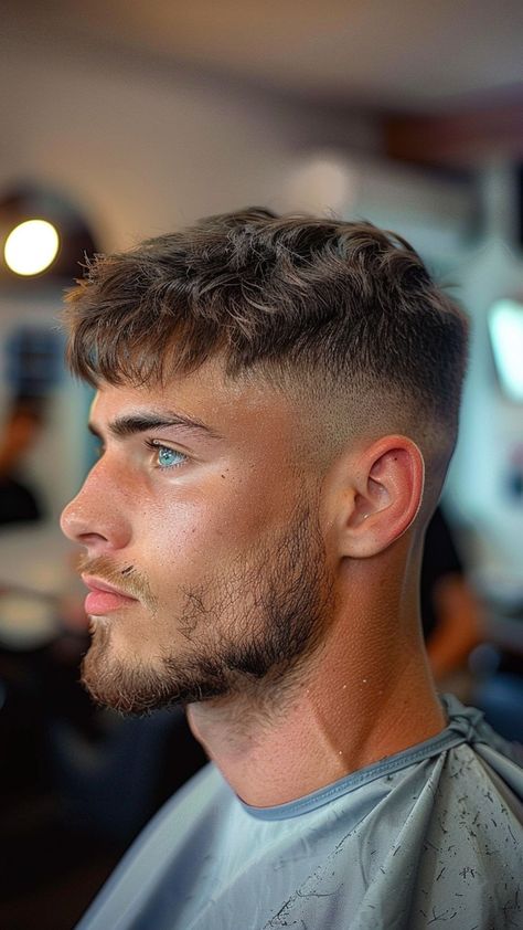 30 Confident Men’s Hairstyles for the Modern Era Men’s Haircut Short Hair, Hairstyle Fade Men, Short Hairstyles For Man, Men’s Haircut Back Of Head, Skin Fade Textured Fringe, White Men Haircut Fade, Lads Haircuts, Mens Haircut Fades, Mens Hairstyles High Fade