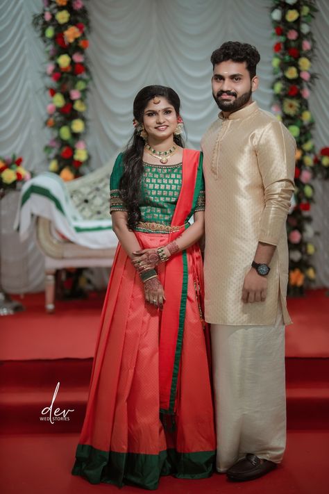 Hindhu Engagement Kerala Dress, Engagement Dress Kerala Hindu, Hindu Engagement Dress, Engagement Dress For Bride Kerala Hindu, Engagement Photos Kerala, Kerala Style Engagement Dress, Kerala Engagement Dress Hindus, Kerala Engagement Dress Hindus Couple, Hindu Engagement Dress Kerala