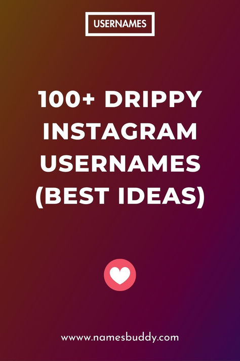 100+ Drippy Instagram Usernames Social Media, Trendy Usernames, Instagram Usernames, Usernames For Instagram, Username Ideas, Instagram Names, Best Ideas, Influencer, Good Things