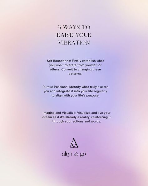 Raise your vibration and reach completeness in your manifestations with these simple shifts. 🌟 #AltyrAndGo #Manifesting #Visualization #Manifestation How To Raise My Vibration, How To Raise Your Vibration, Manifesting Visualization, Visualization Manifestation, Intuitive Readings, Raising Your Vibration, Raise Vibration, High Vibrations, Raise Your Vibration