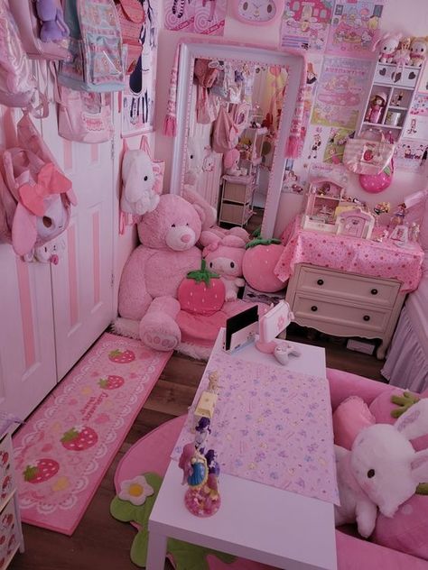 Sanrio Bedroom, Sanrio Room, Hello Kitty Room Decor, Kawaii Room Ideas, Baby Crawling Mat, Hello Kitty Bedroom, Baby Crawling, Kawaii Bedroom, Sofa Carpet