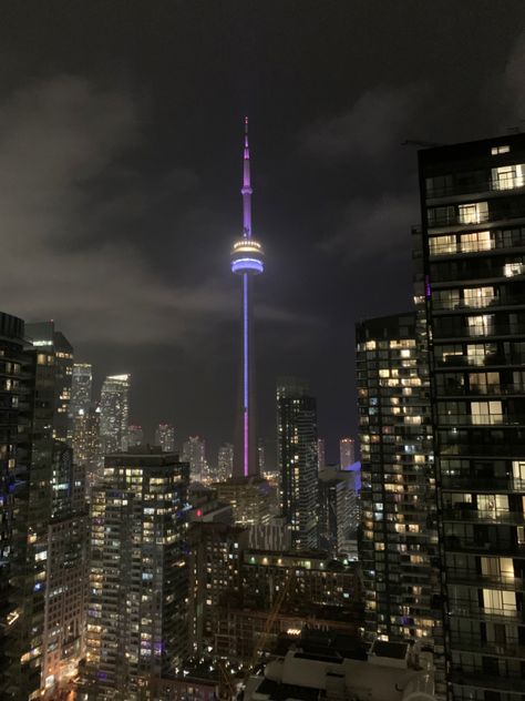 Night Condo Aesthetic, Toronto Apartment Aesthetic Night, Apartment Aesthetic Toronto, Toronto Condo View, Toronto City Night, Toronto At Night Aesthetic, Canada Apartment Aesthetic, Toronto Downtown Night, Downtown Toronto Aesthetic Night