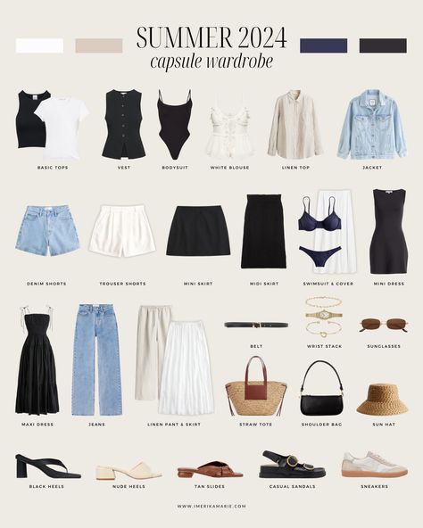 Paris Summer Outfits Aesthetic, Capsule Wardrobe All Year Round, Travel Outfit Jeans, Basics For Your Closet, Toscana Outfit Spring, Capsule Wardrobe 2 Weeks Europe, Outfit Capsule Summer, Paris Outfits Summer Travel, Wardrobe Inspo Aesthetic