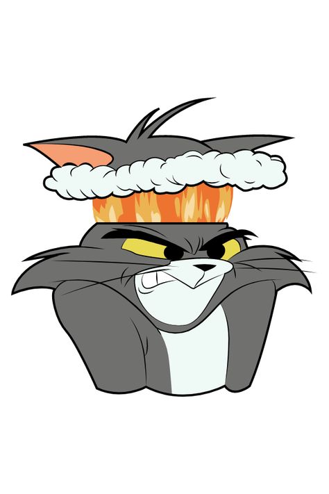 Wow, the cat Tom is very angry, needs to ensure that the top of his head does not fly high up. Strong sticker with Mad Tom to express your emotions.. Tom And Jerry Angry Face, Tom Angry Face Cartoon, Angry Tom And Jerry, Angry Cartoon Characters, Angry Jerry, Tom Cat Cartoon, Jerry Laughing, Tom And Jerry Stickers, Tom And Jeery
