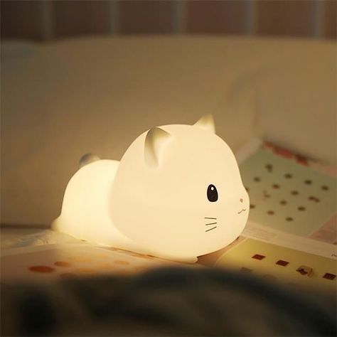 Soft Lamp, Cute Dog And Cat, Smart Lamp, Cat Lamp, Cute Night Lights, Cat Light, Kawaii School Supplies, Sleep Time, Night Lamp