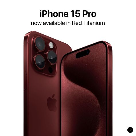 Apple has announced a new Red Titanium color for the iPhone 15 Pro and iPhone 15 Pro Max! You can pre-order the new color on April 5th and will be available on April 9th. Now make sure to check the second image! Iphone, Iphone 15 Pro, Make Sure, Iphone 15, Pre Order, New Color, Two By Two, Canning, Red