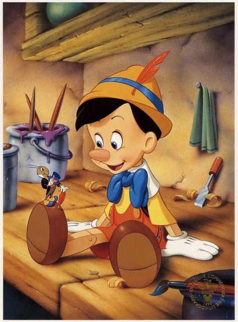 Pinocchio Disney, Disney Illustration, 동화 삽화, 디즈니 캐릭터, Images Disney, Disney Favorites, Disney Addict, Arte Disney, Pinocchio