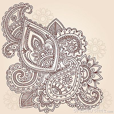 Henna Mehndi Paisley Tattoo Doodle Design by Blue67, via Dreamstime Mandala Arm Tattoo, Arte Madi, Paisley Tattoos, Paisley Doodle, Paisley Tattoo, Notebook Doodles, Muster Tattoos, Marquesan Tattoos, Mandala Patterns