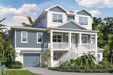 Beach House Paint Colors Exterior Home, House Layout And Exterior, Coastal House Exterior, Beach House Layout, Bloxburg Beach, Beach Style House, Bloxburg Beach House, Beach Style House Plans, Beach House Flooring