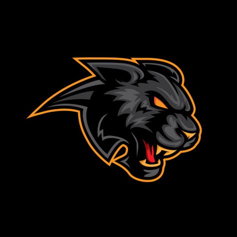 Black panther logo mascot Premium Vector Panther Logo, Team Logo Design, Logo Animal, Sport Logo Design, Esports Logo, Sports Logo Design, Game Logo Design, Logo Design Art, Mascot Design
