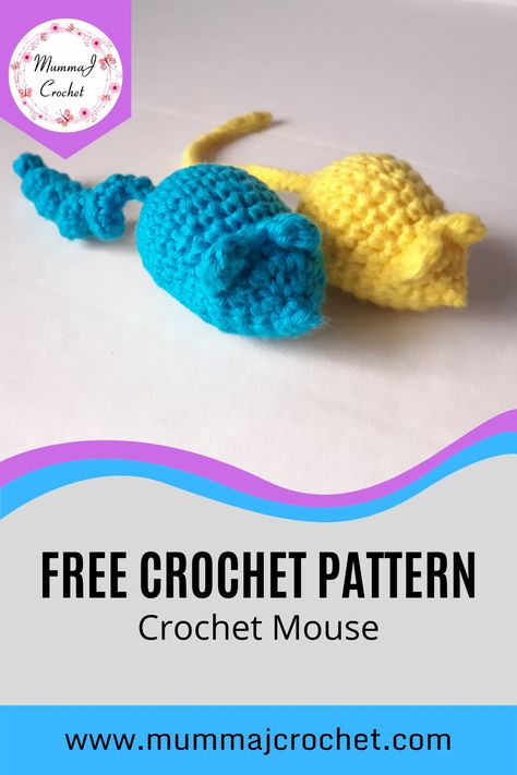 FREE Crochet Mouse Pattern Amigurumi Patterns, Crochet Mouse Pattern, Cat Toy Mouse, Easy Beginner Crochet Patterns, Cool Cat Toys, Crochet Cat Toys, Cat Slippers, Crochet Slippers Free Pattern, Mouse Pattern